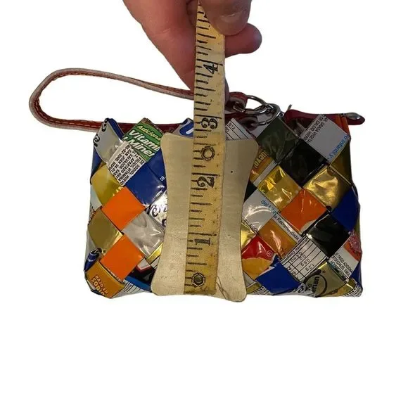 Nahui Ollin Candy Chewing Gum Wrapper Wristlet Change Purse - Picture 6 of 6